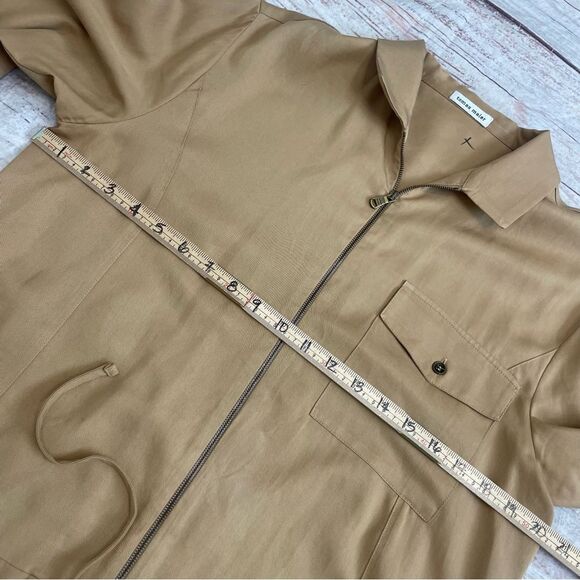 Tomas Maier Long Sleeve Shirt Dress Tan Size 6 Collared PullOver Classic Capsule - Picture 5 of 11